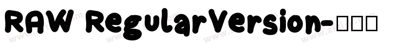 RAW RegularVersion字体转换